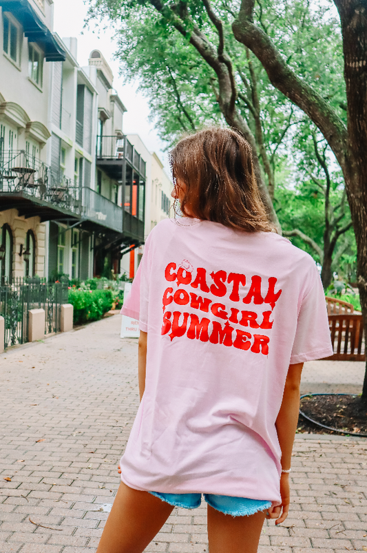30A Coastal Cowgirl Summer Tee - LT Pink