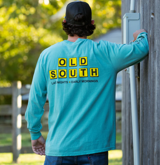 Late Nights Long Sleeve Tee - Seafoam