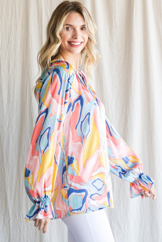 Groovy Blouse - Coral