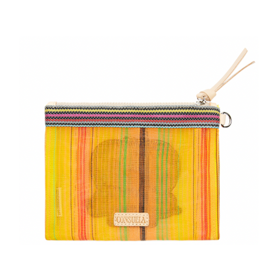 Elena Mesh Slim Zip Pouch