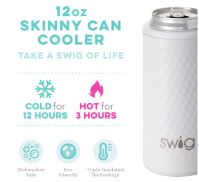Swig 12oz Skinny Can Cooler - Golf Ball