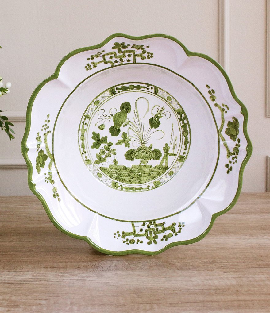 VIDA Faenza Bowl 13.5 (Green and White)