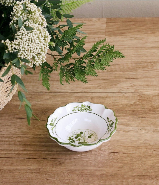 VIDA Faenza Mini Bowl (Green and White)