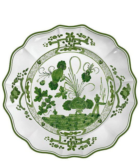 VIDA Faenza Round Platter 13 (Green and White)