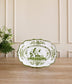 VIDA Faenza Medium Oval Platter (Green and White)