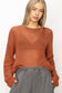 Long Sleeve Sweater Top - Baked Clay