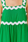 Kelly Green Trim Babydoll Mini Dress