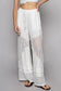 White Wide Leg Lace Pant