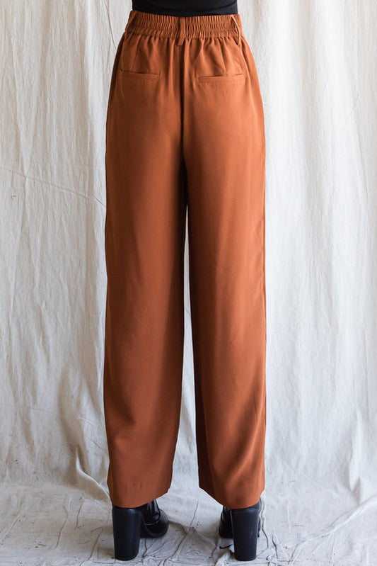 Wide Leg Slacks - Toffee