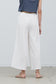 White Raw Edge Gauze Pant