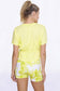 Lime Gathered Back Top