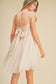 Gauze Top Babydoll Tulle Dress - Beige Cream