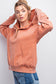 Mineral Wash Half Zip Pullover - Rust