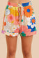 Pink/Orange Floral Tie Short