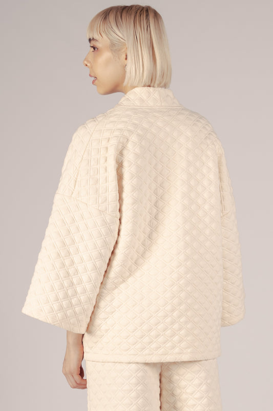 Cream Quilted Jacket