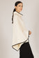 Cream Poncho with Black Lining