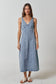 Denim Sleeveless Midi Dress