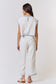 Ivory/Sky Blue Elastic Waist Pants