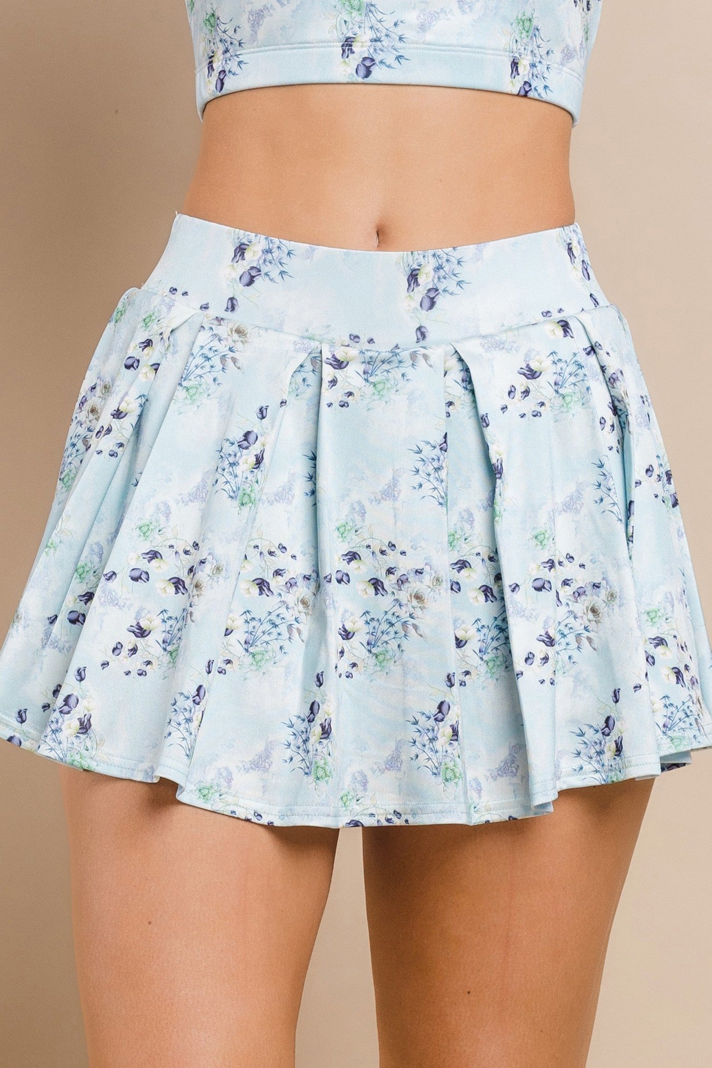 Blue Floral Skort