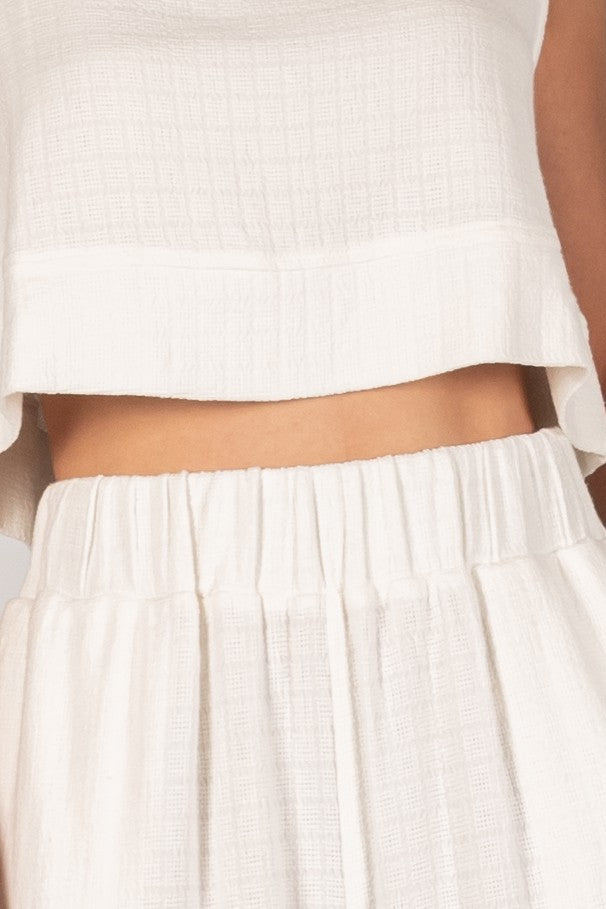 Linen Wide Leg Pants - Ivory