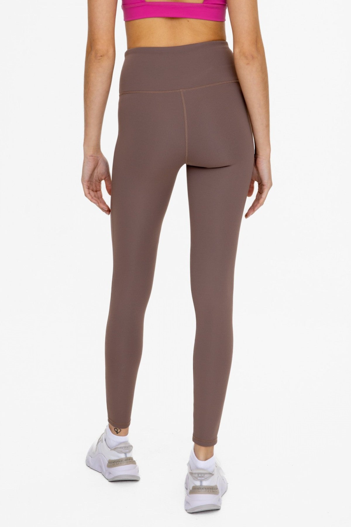 Deep Taupe Jacquard Ribbed Leggings