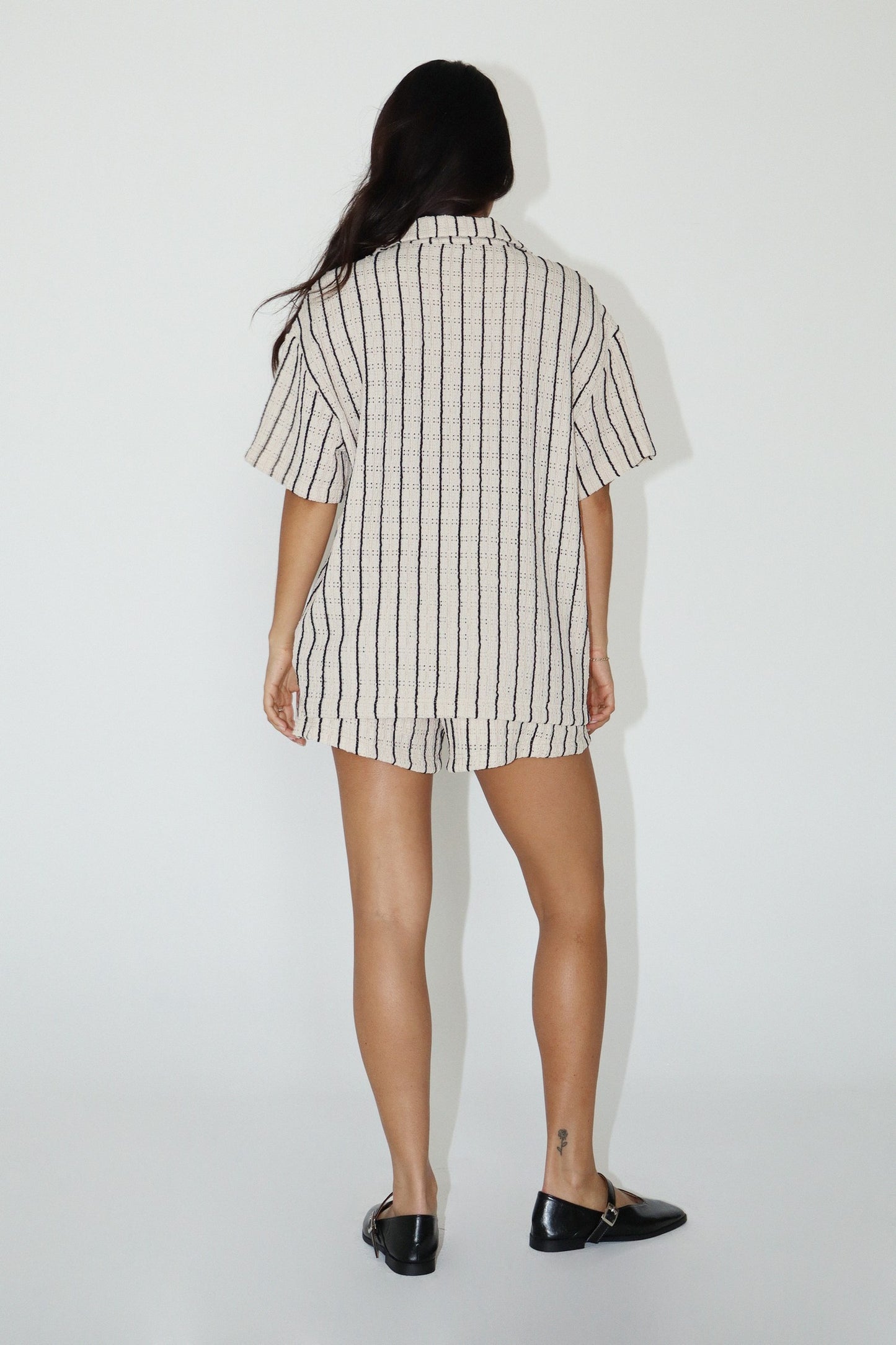 Tan Stripe Short