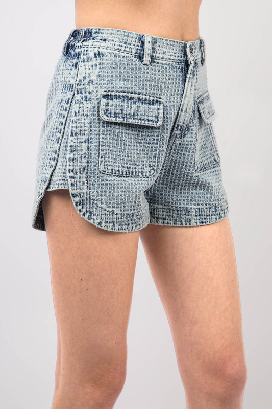 LT Indigo Denim Waffle Short