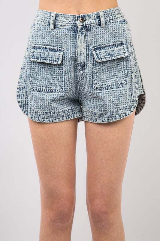 LT Indigo Denim Waffle Short