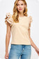 Tan Ruffle Top