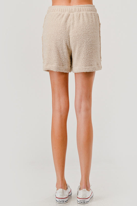 Taupe Plush Short