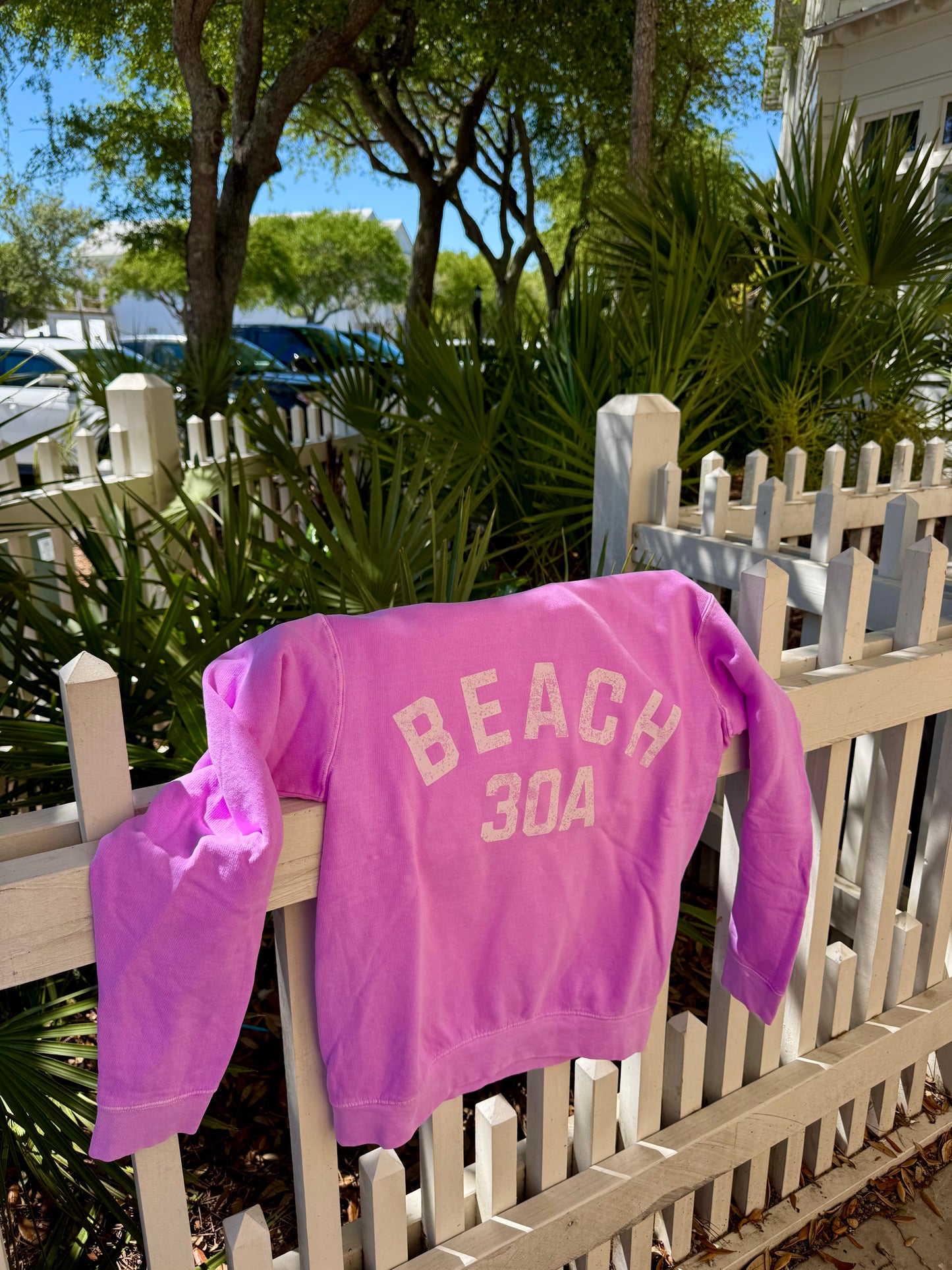Beach 30A Sweatshirt - Neon Violet