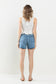 Denim Front Tie Short