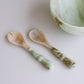 RESIN Giada Salad Servers (Jade Swirl)