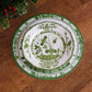 VIDA Faenza 11" Dinner Plate (White & Green)