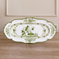 VIDA Faenza Long Oval Tray (Green and White)