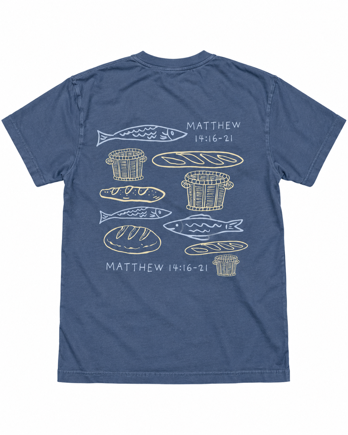 Matthew 14:16-21 Tee - Blue Jean