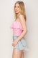 Ruffle Strapless Top (Pink)