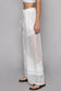 White Wide Leg Lace Pant