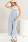 LT Blue Front Pocket Jumpsuit