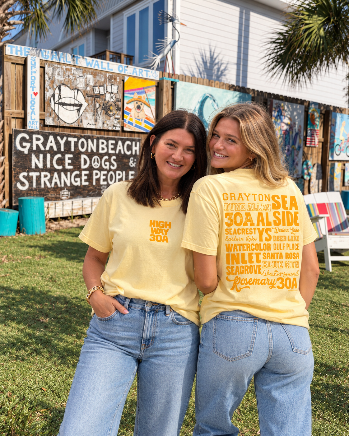 Places on 30a 26 Tee - Yellow on Yellow