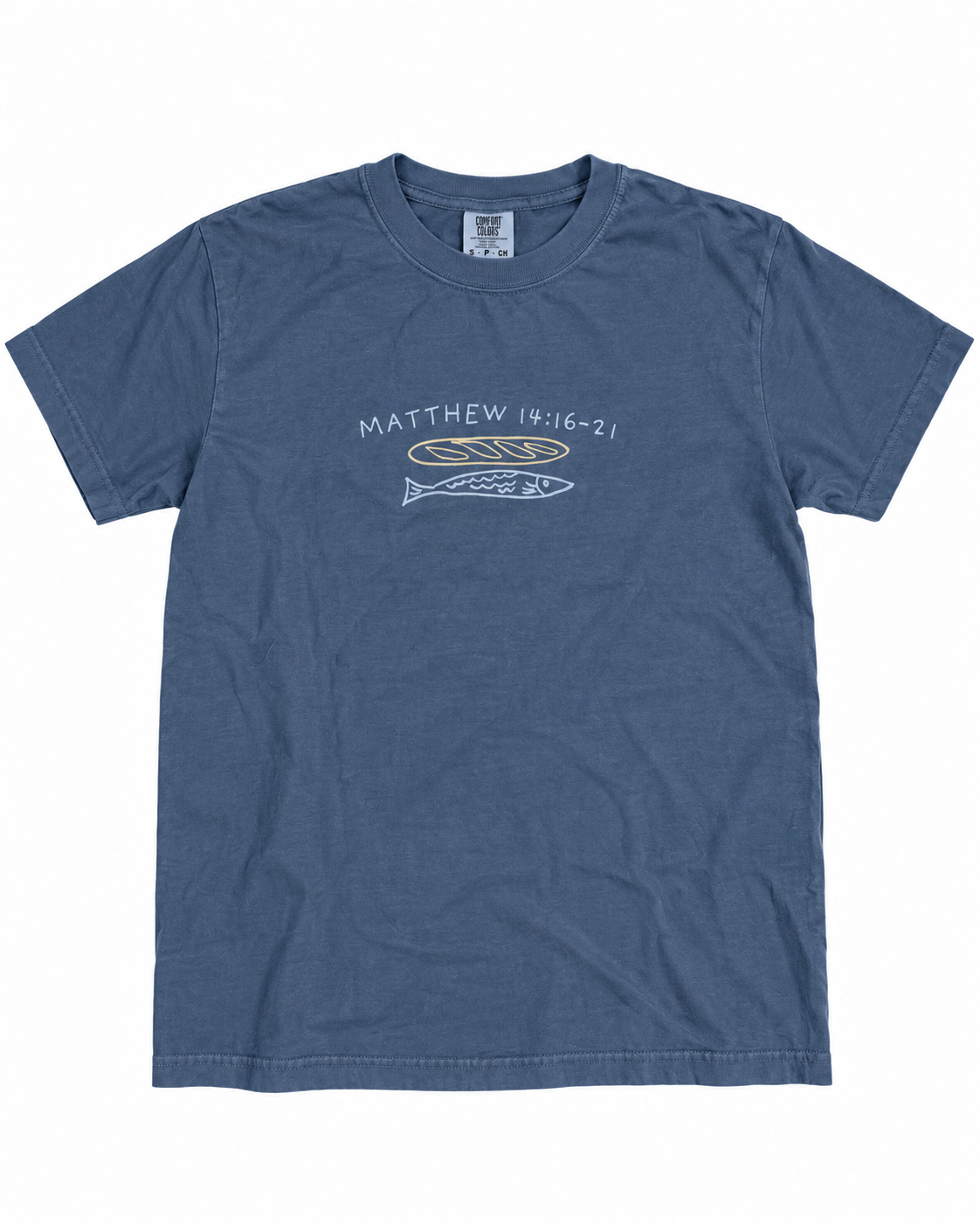 Matthew 14:16-21 Tee - Blue Jean