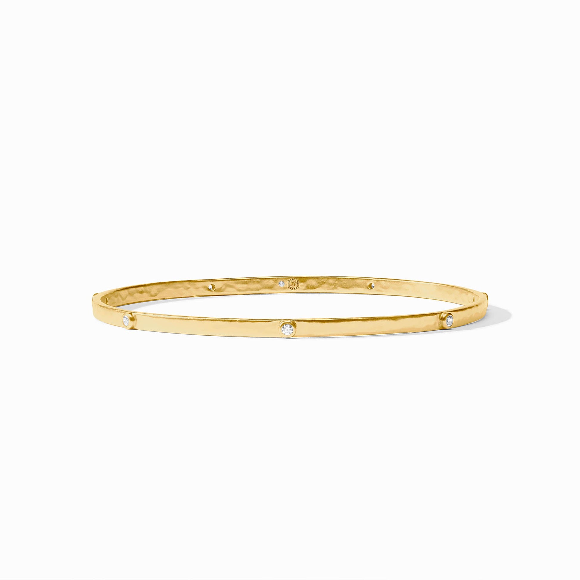 Julie Vos Crescent Stone Bangle - Cubic Zirconia - S