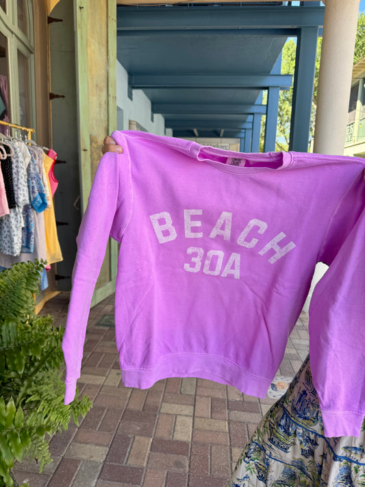 Beach 30A Sweatshirt - Neon Violet