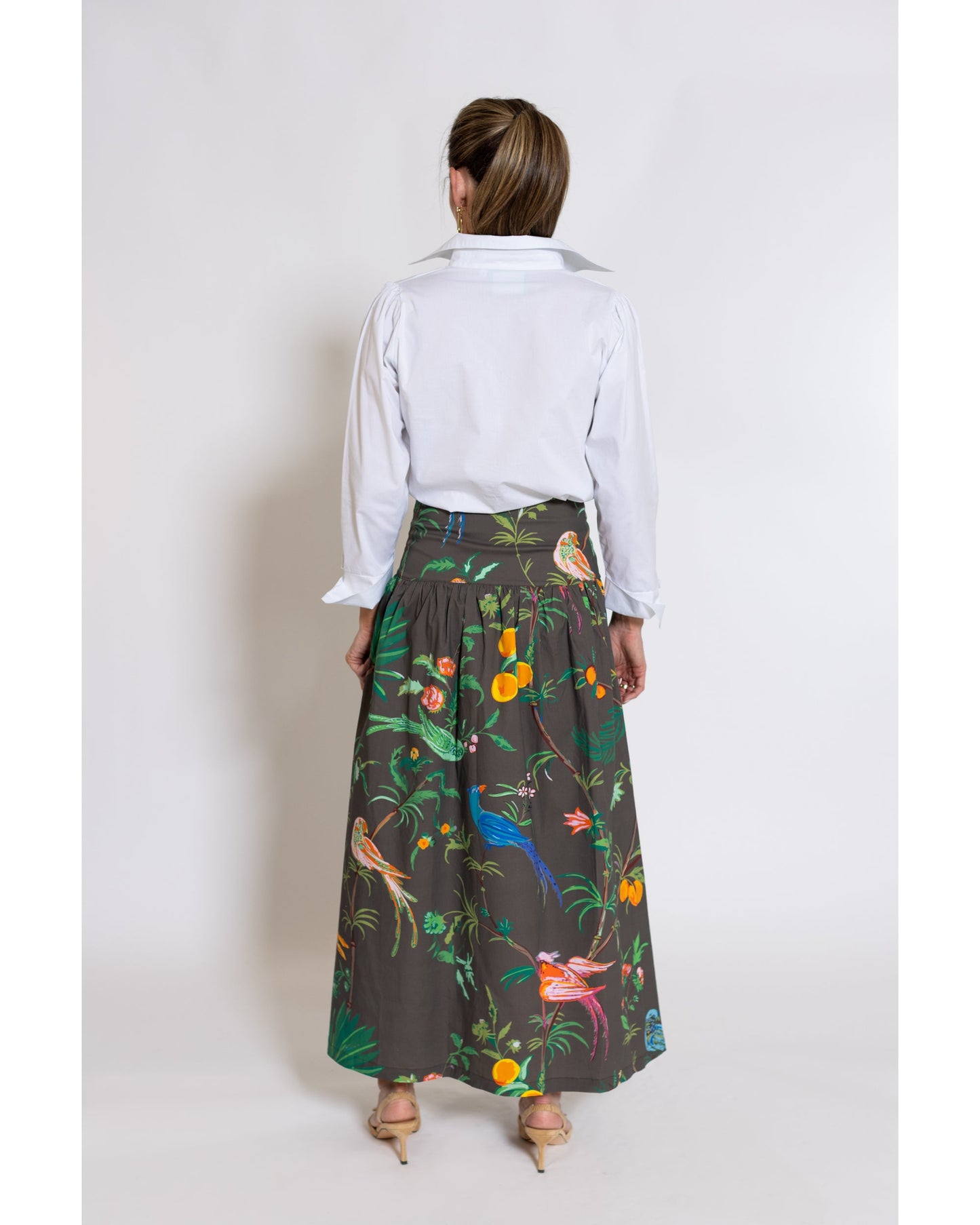 Feather Frolic Sadie Drop Waist Maxi Skirt