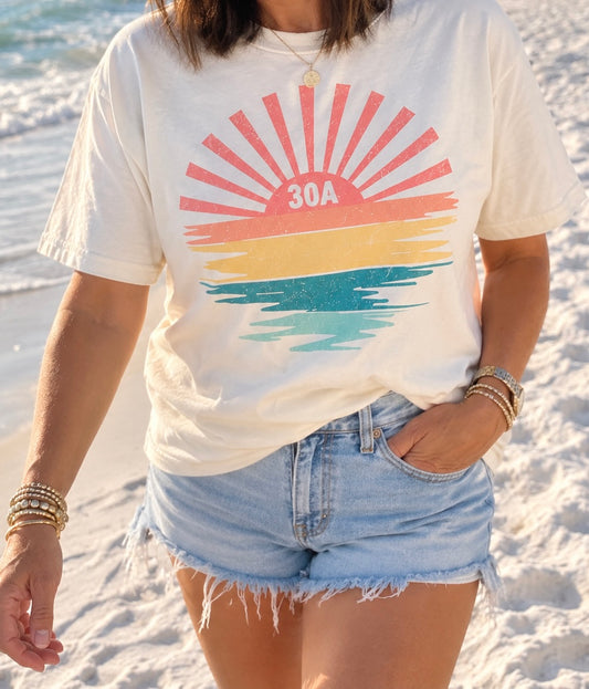 30A Vintage Sunset Tee - Ivory