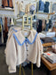 Gingham Ruffle Button Down Sherpa