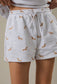 High Waist Dog Print Sweatshorts