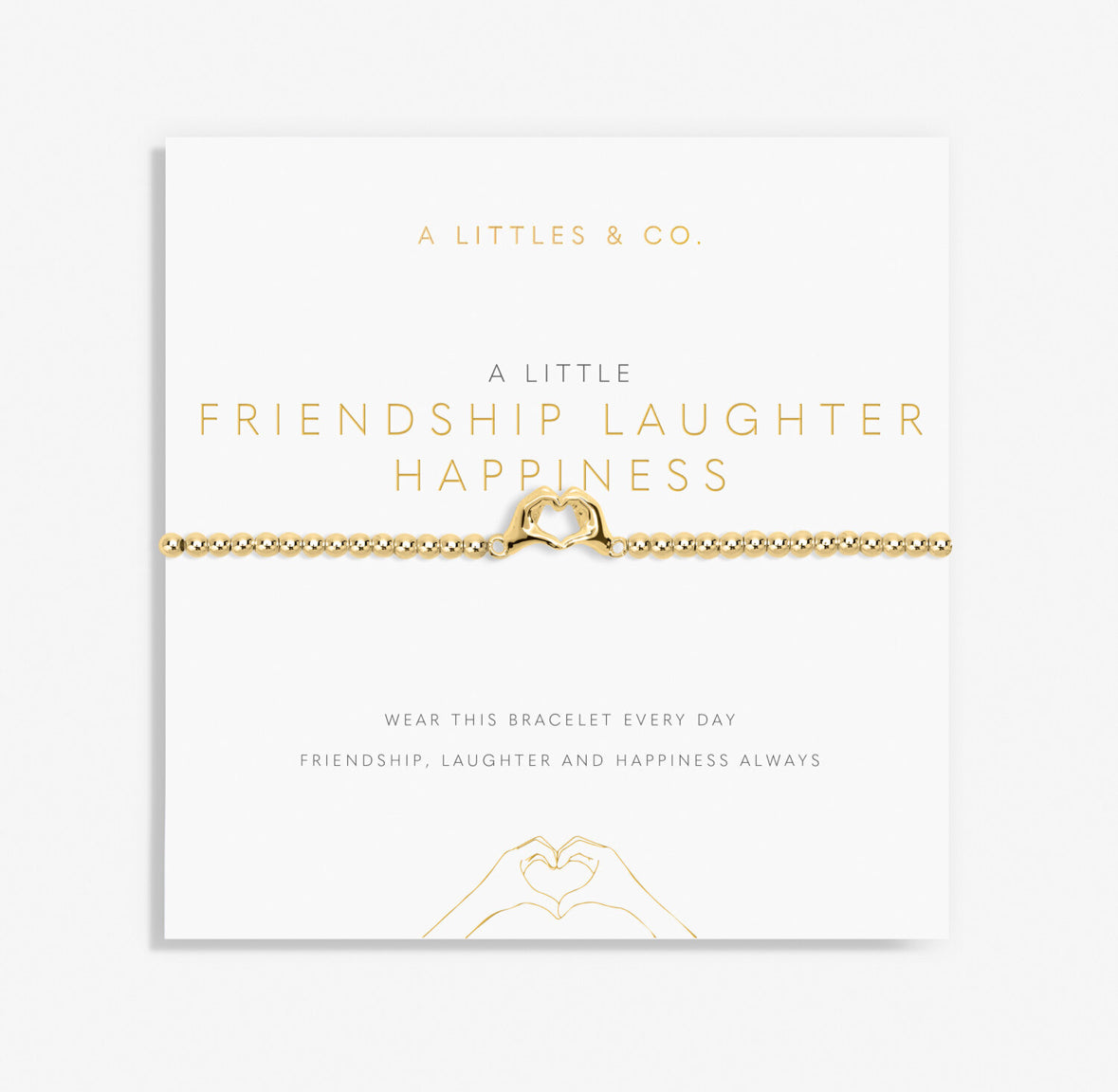 A Little ‘Friendship Laughter Happiness’ Bracelet