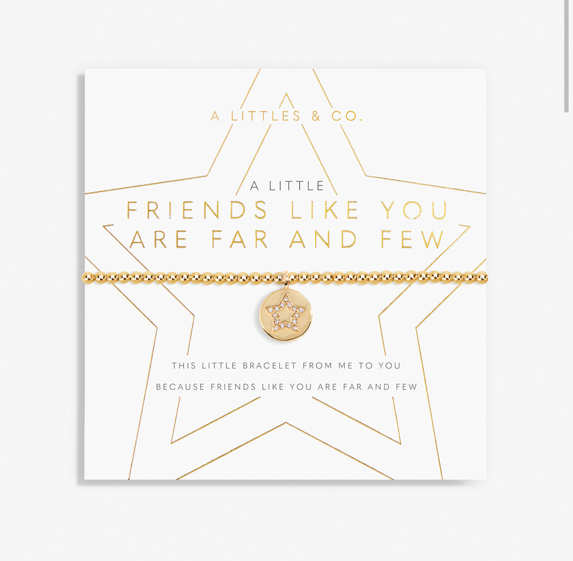 A Little ‘Friends Like You Are Far And Few’ Bracelet