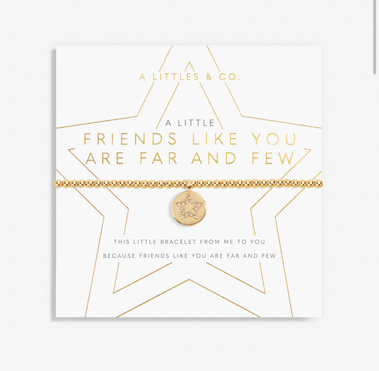 A Little ‘Friends Like You Are Far And Few’ Bracelet